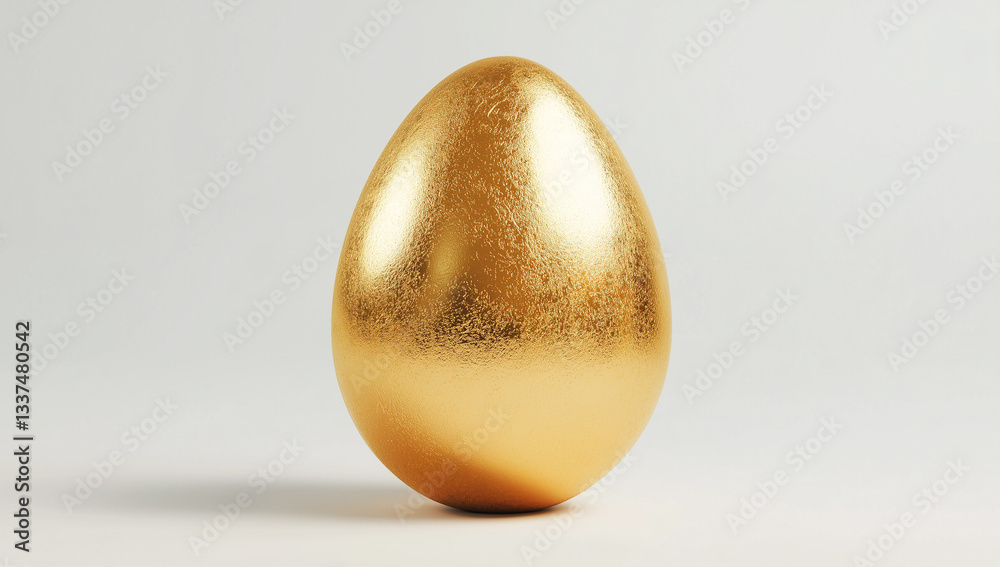 Luxury Golden Egg - Premium 3D Render on Pristine White Background - Ultra HD Minimalist Product Photography for High-End Branding & Advertising Luxury Golden Egg - Premium 3D Render on Pristine White Background - Ultra HD Minimalist Product Photography for High-End Branding & Advertising
