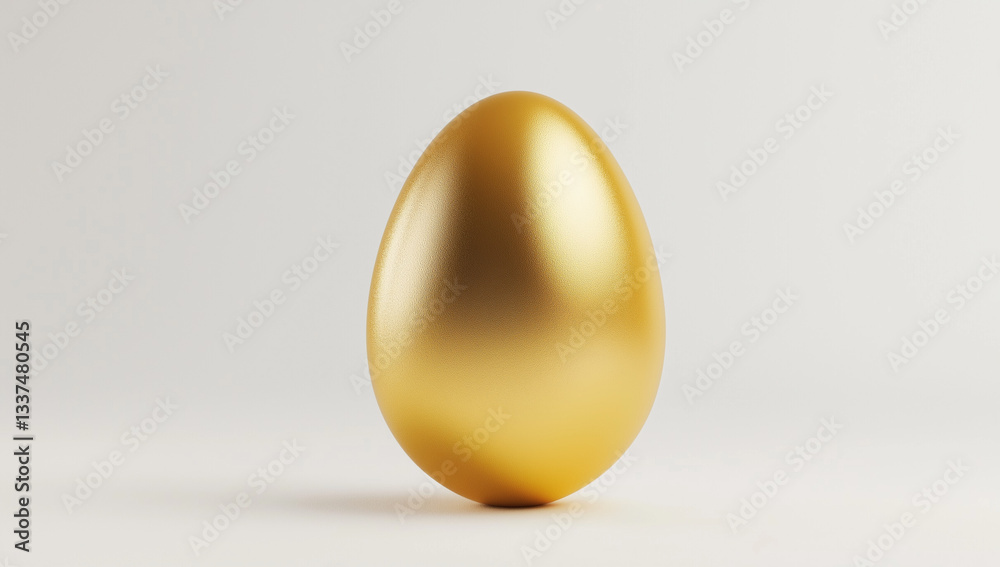 Luxury Golden Egg - Premium 3D Render on Pristine White Background - Ultra HD Minimalist Product Photography for High-End Branding & Advertising Luxury Golden Egg - Premium 3D Render on Pristine White Background - Ultra HD Minimalist Product Photography for High-End Branding & Advertising