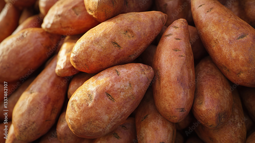 Fresh Sweet Potatoes Healthy Food Photography Rustic Harvest Vegetables Fresh Sweet Potatoes Healthy Food Photography Rustic Harvest Vegetables