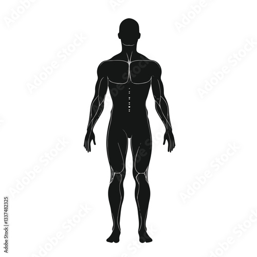 Famous Man Silhouette Art Symbol Human Anatomy EPS