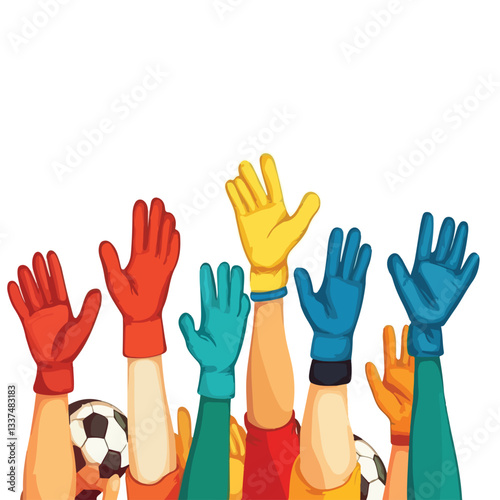 Cheering Fans Hands Banner Competition