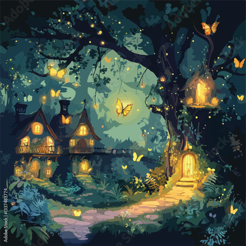 Enchanting Fairy Tale Fantasy Background for Creative Projects