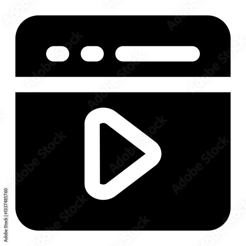 video player icon for illustarion