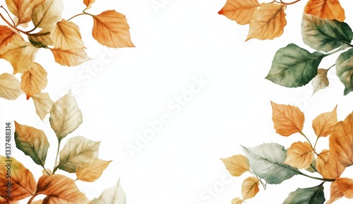 Wallpaper Mural Autumn leaves frame Torontodigital.ca