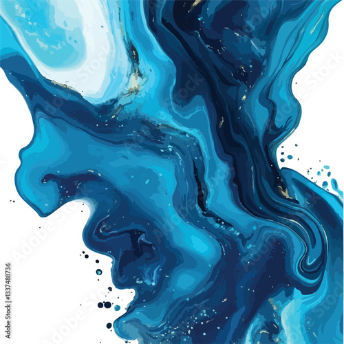 Vibrant Fluid Art Drawing Video Abstract Acrylic Texture
