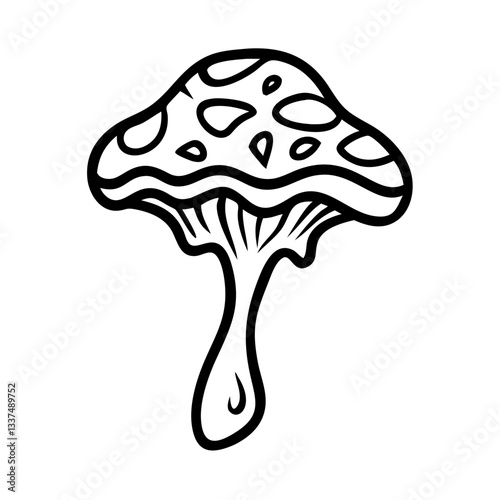 Fly agaric icon, nature and growth concept
