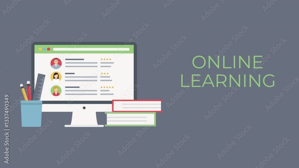 Online Learning - Virtual Classroom Animation