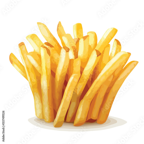 Delicious and Crispy French Fries with Salt Seasoning