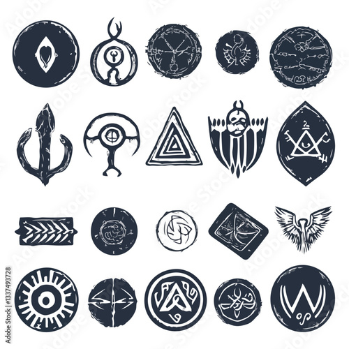 Mystical Futhark Viking Norse Icelandic Collection EPS