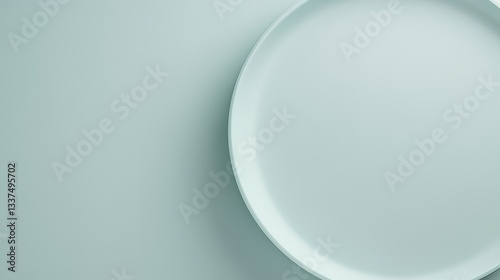 Pale Green Circular Plate on a Background