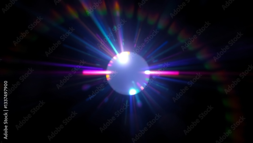 Holographic Prism Glow. Vibrant Rainbow Refraction on a Black Background Holographic Prism Glow. Vibrant Rainbow Refraction on a Black Background
