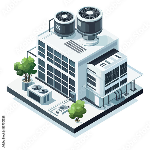 Efficient Heating Cooling Pumps in Government Office Building