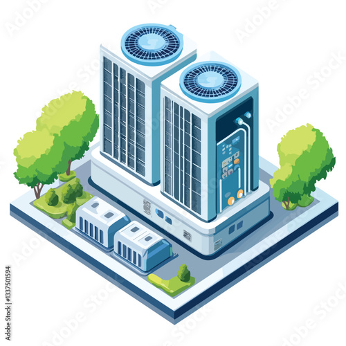 Efficient Heating Cooling Pumps in Government Office Building