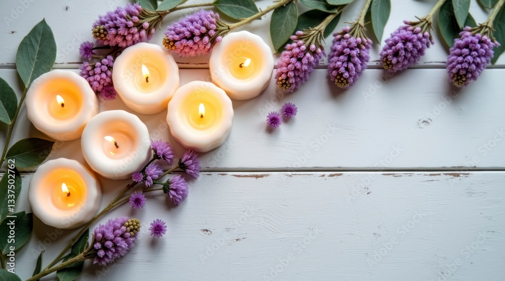 A top-down view of the serene and inviting spa atmosphere