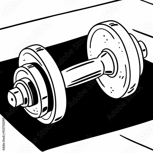 BW dumbbell isolated on white