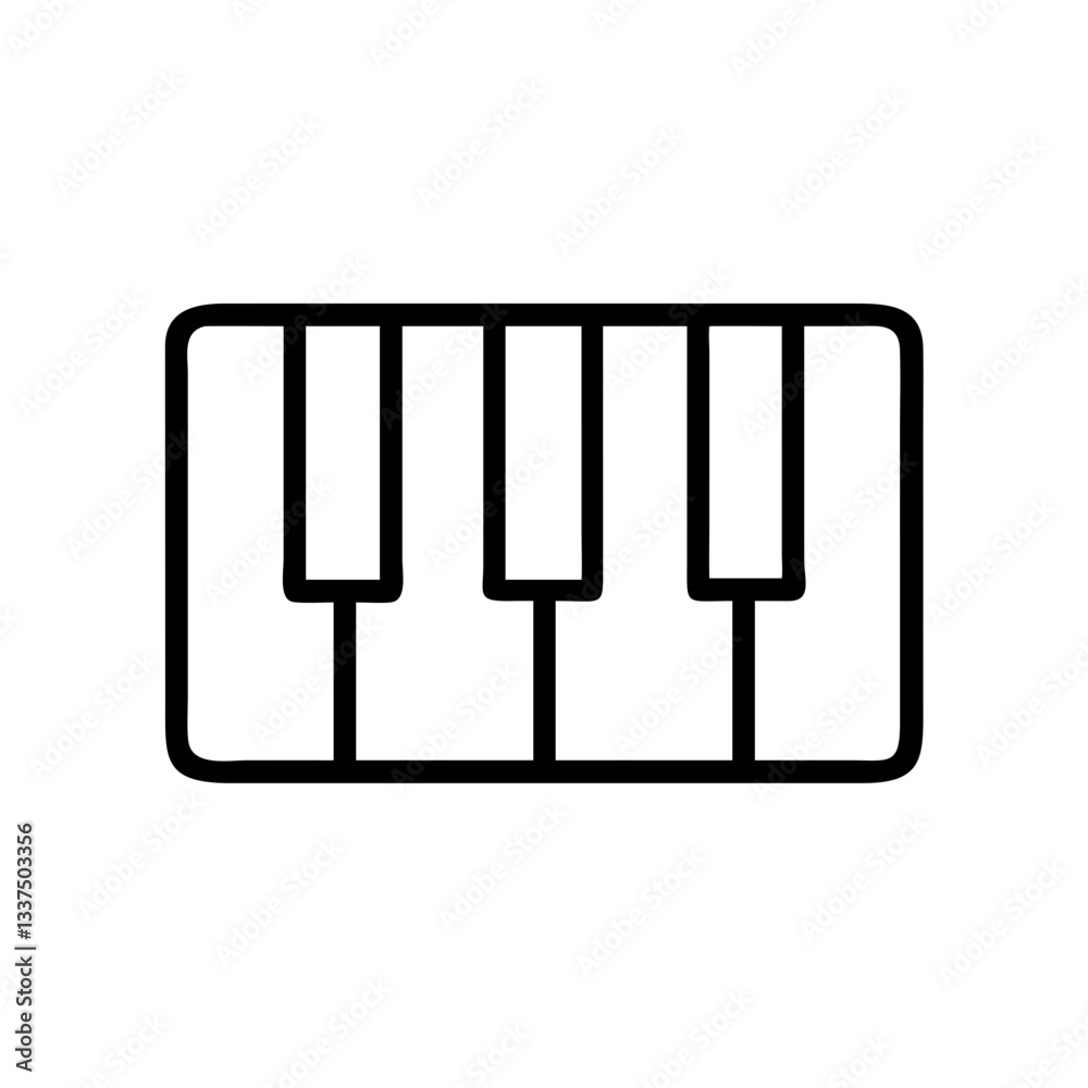 Piano icon illustration in minimalist style Piano icon illustration in minimalist style