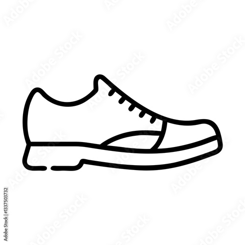 Outline of a casual shoe in a minimalist style  