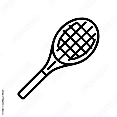 tennis racket isolated on white