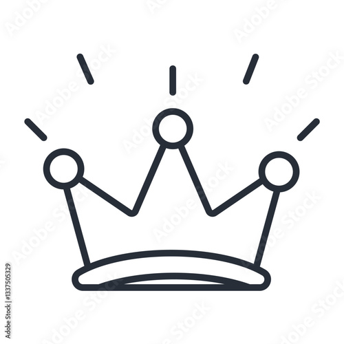 Crown icon. vector.Editable stroke.linear style sign for use web design,logo.Symbol illustration.
