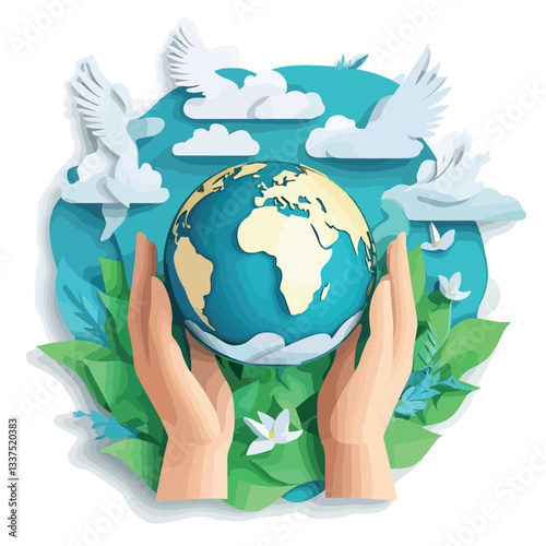 International Peace Day Hands Concept
