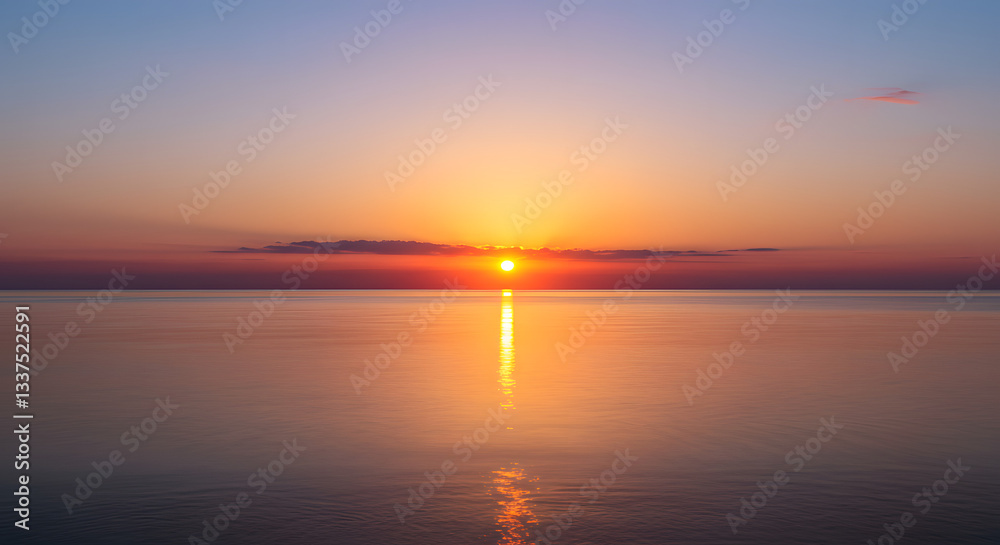 Obraz premium Golden Sunset Sailboat, Ocean Scene, Generative AI image, Romantic Seascape, Warm Light, Generative AI image, Tranquil Sea, Silhouette Boat, Generative AI image