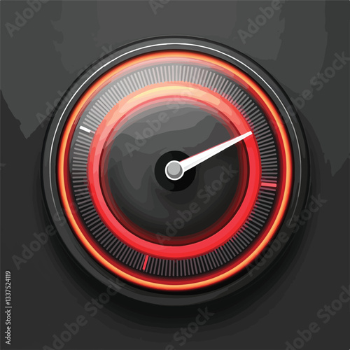 Isolated Car Speedometer for Measuring Mileage - Modern and Professional Automotive Instrument Panel Design