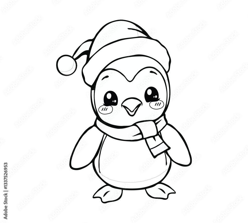 Christmas penguin vector Christmas penguin vector