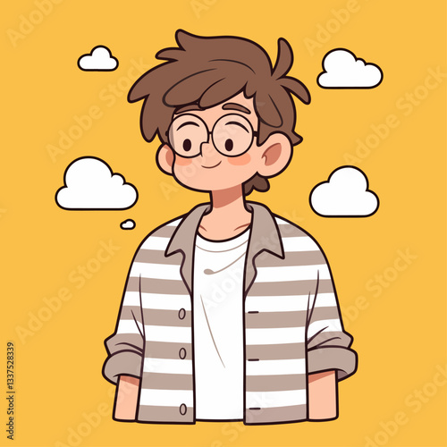 smart man with a cloud