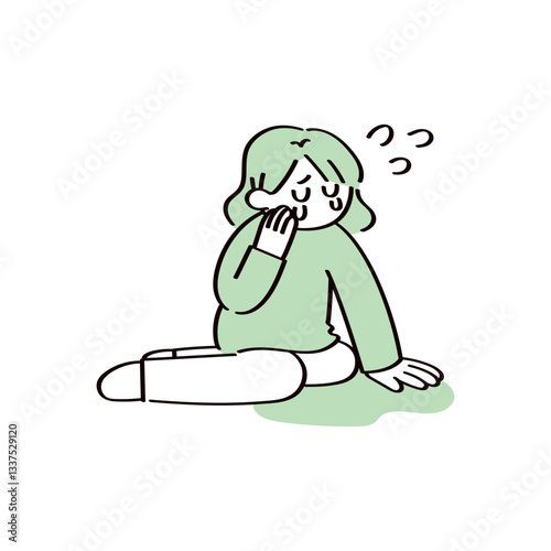 落ち込む人のイラスト