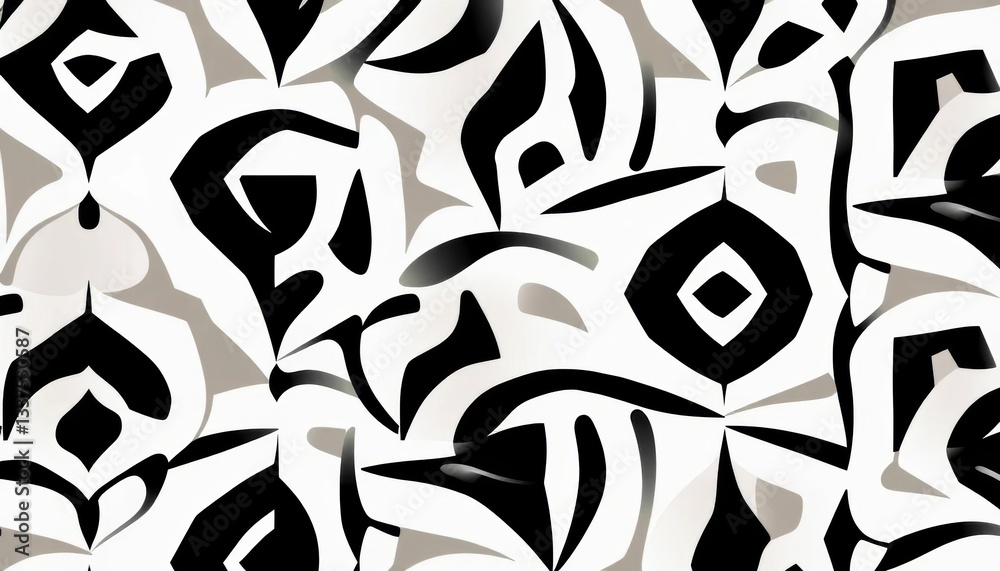 Elegant black and white geometric vector seamless pattern Abstract shapes, rhythmic texture, modern design, repeating background, abstract background, dots Elegant black and white geometric vector seamless pattern Abstract shapes, rhythmic texture, modern design, repeating background, abstract background, dots