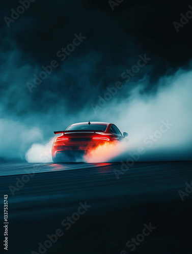 Sportwagen driftet auf Rennstrecke

 photo
