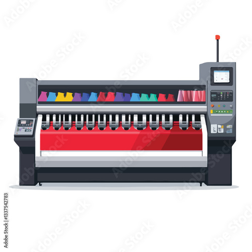 Professional Large Wide Digital Inkjet Printing Machine in Action