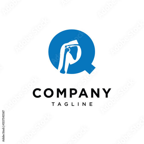 Letter Q Shoulder Surgery Logo Icon Vector