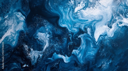 Abstract blue background with smooth gradient texture and soft light effects, featuring a modern minimalist design with subtle waves and fluid motion for digital wallpapers, web design, and elegant gr