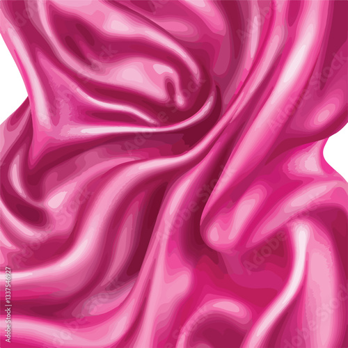 Elegant Magenta Pink Satin Fabric Flowing Smooth Gentle Background