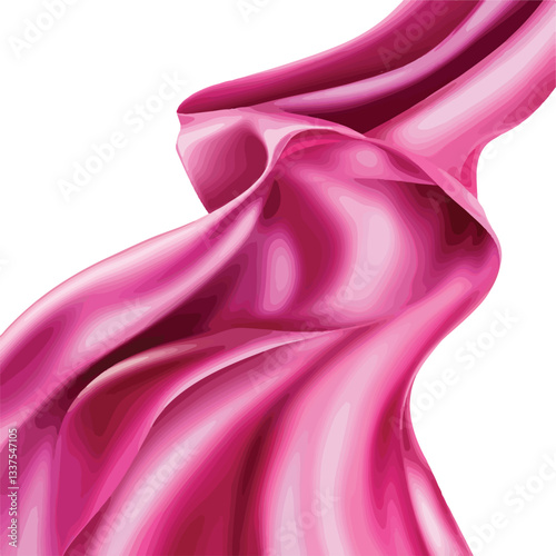 Elegant Magenta Pink Satin Fabric Flowing Smooth Gentle Background
