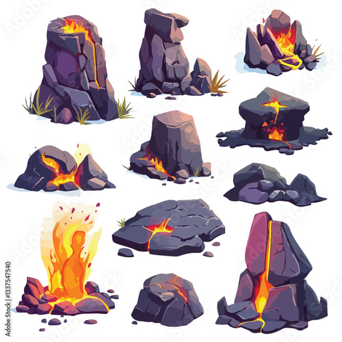 Enchanting Prehistoric Volcano Stone Mountain Landscape
