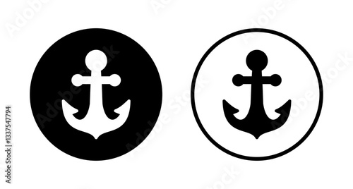 Anchor icon logo design. Anchor sign and symbol. Anchor marine icon.