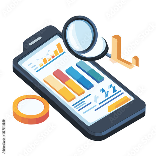 Data Analysis on Smartphone with Magnifying Glass
