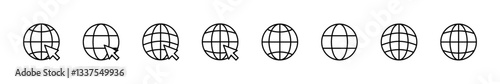 Web icon set. go to web icon. web click icon