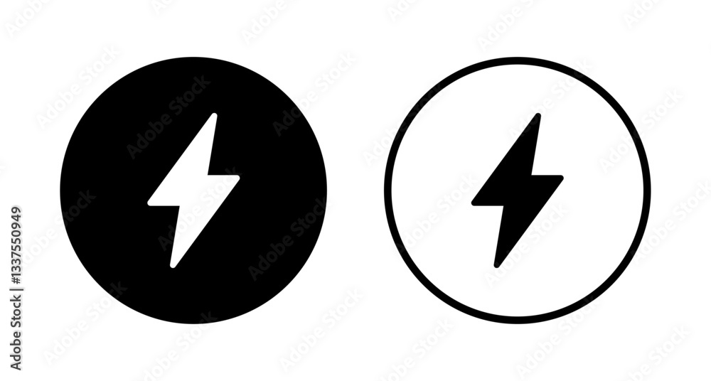 Lightning icon logo design. electric sign and symbol. power icon. energy sign Lightning icon logo design. electric sign and symbol. power icon. energy sign