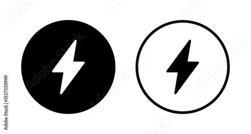 Lightning icon logo design. electric sign and symbol. power icon. energy sign