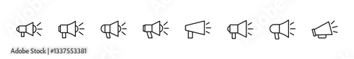 Megaphone icon set. Loudspeaker icon vector.