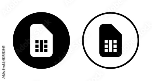 Sim card icon logo design. dual sim card sign and symbol