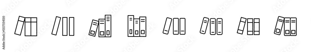 Library icon set. education icon vector Library icon set. education icon vector