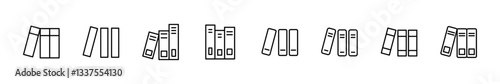 Library icon set. education icon vector