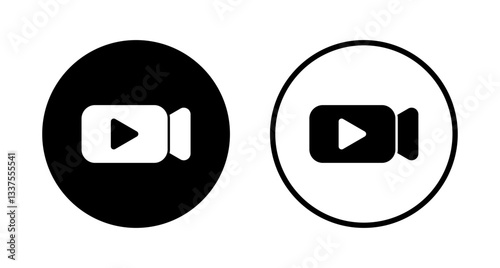 Video icon logo design. video camera sign and symbol. movie sign. cinema