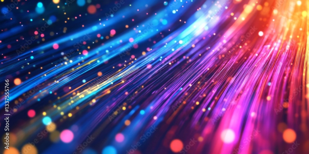 Naklejka premium Dynamic light streaks radiating outward