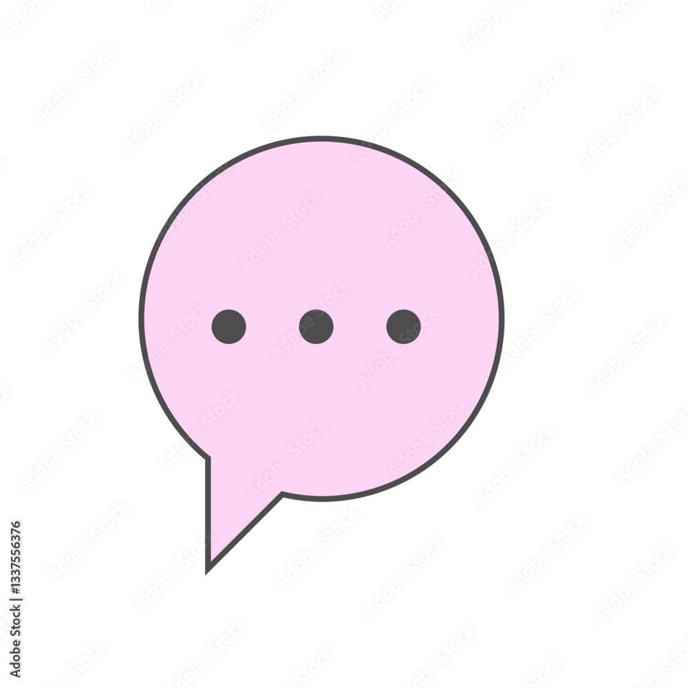 Fototapeta premium Colorful Speech Bubble Collection with Minimalist Design