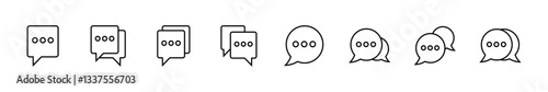Chat icon set. speech bubble icon. comment icon vector. message. contact us